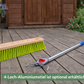 Professional street broom Elaston bristles neon green with 4-hole change system broom without handle garden broom wood