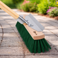 Garden broom street broom 40cm wide with broom handle and metal scraper strip scraper edge