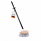 Universal Waschbürste Fensterwascher Halbmond Form 20cm mit Metallstiel schwarz 120cm Lang
