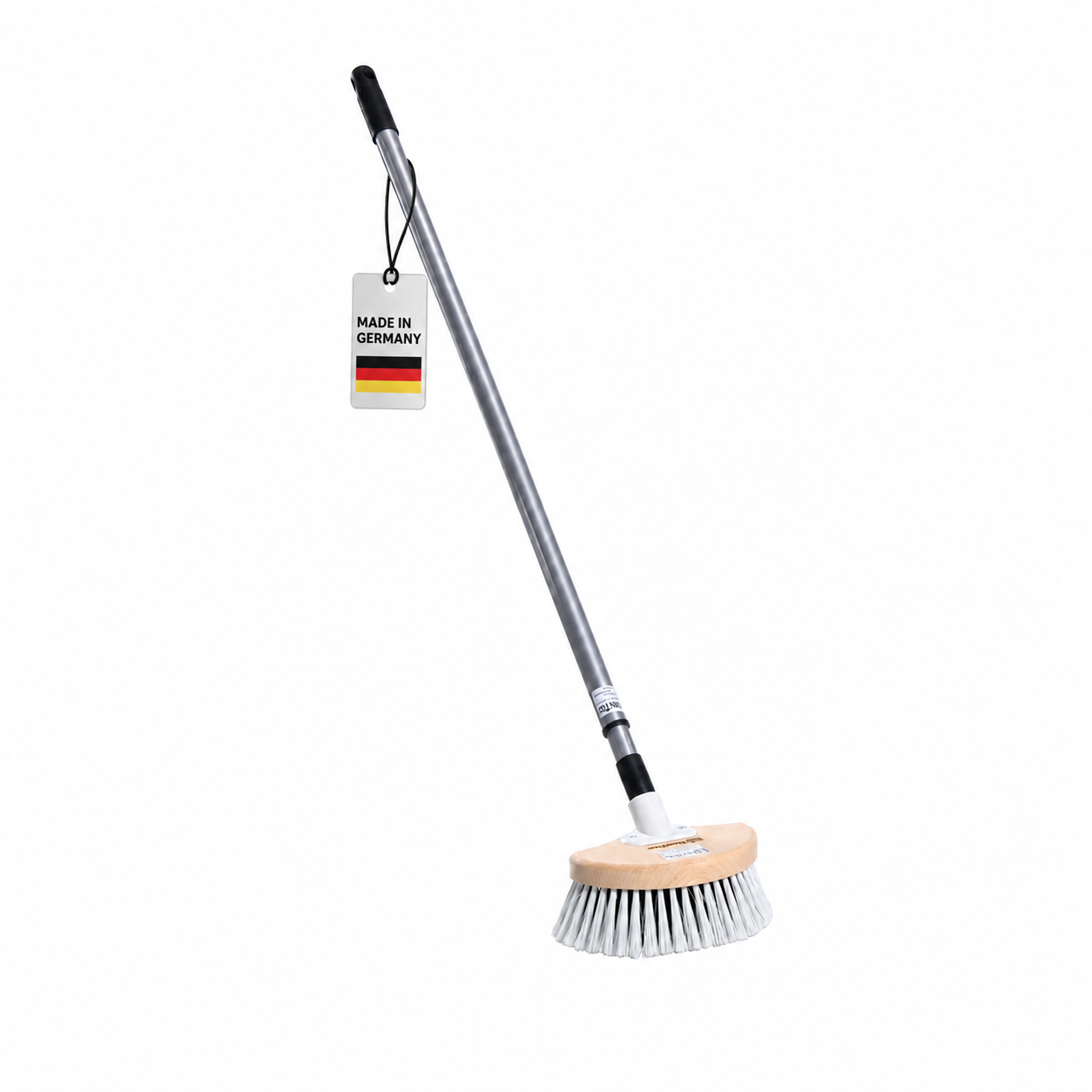 Waschbürste Fensterwascher Halbmond Form 20cm mit Metall-Teleskopstiel 200cm Lang
