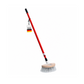 Waschbürste Fensterwascher Halbmond Form 20cm mit Metall-Teleskopstiel verstellbar 140cm