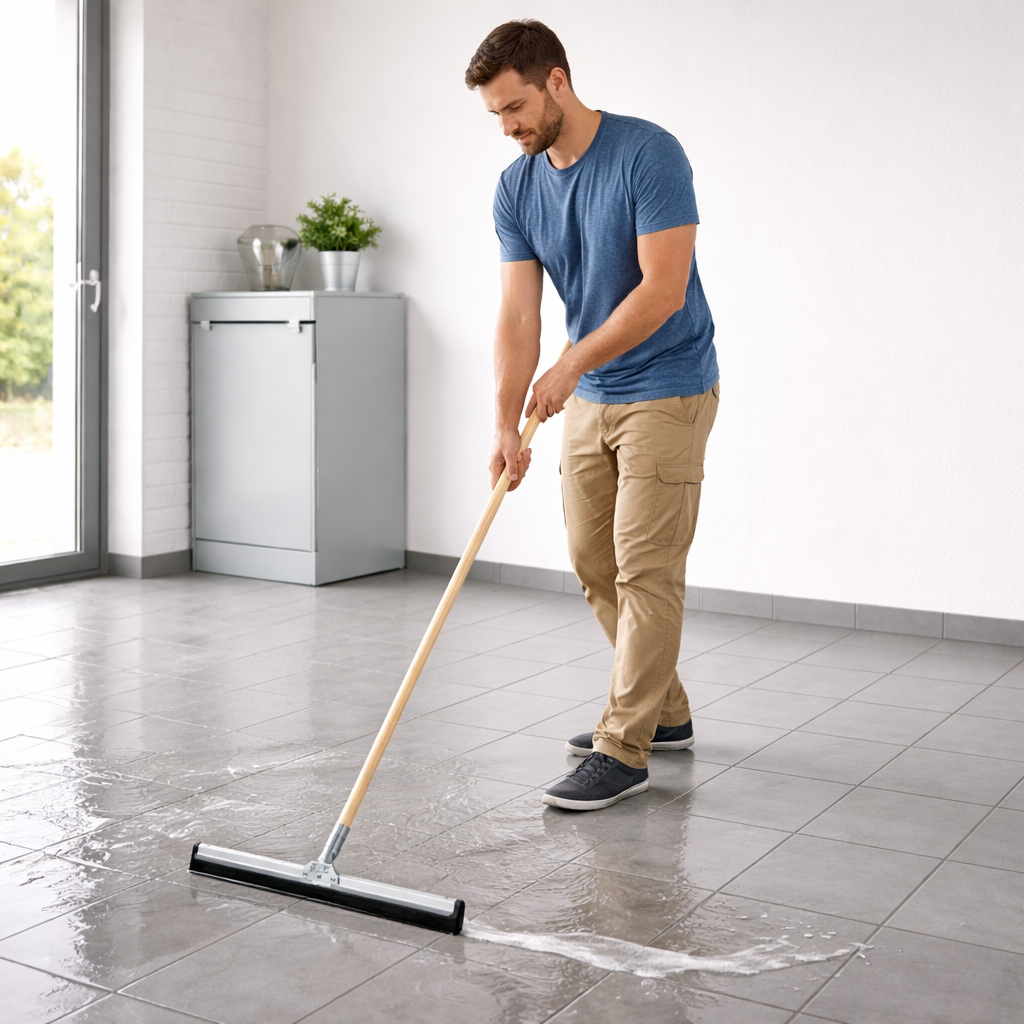 Stabiler Wasserschieber Wasserabzieher 45cm 55cm 75cm Breit mit Holzstiel 140cm 160cm Lang