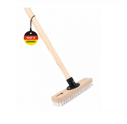 Wiper scrubber 30cm wide with wooden handle 120cm or 140cm length ppn plastic bristles