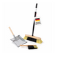 Sweeping set, room broom set, 4 pieces. Synthetic hair bristles soft broom 30cm with telescopic handle hand brush and dustpan sweeping set