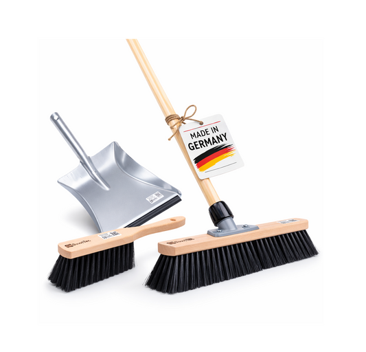 XXL room broom, hall broom, sweeping set/sweeping granite, synthetic hair bristles complete set