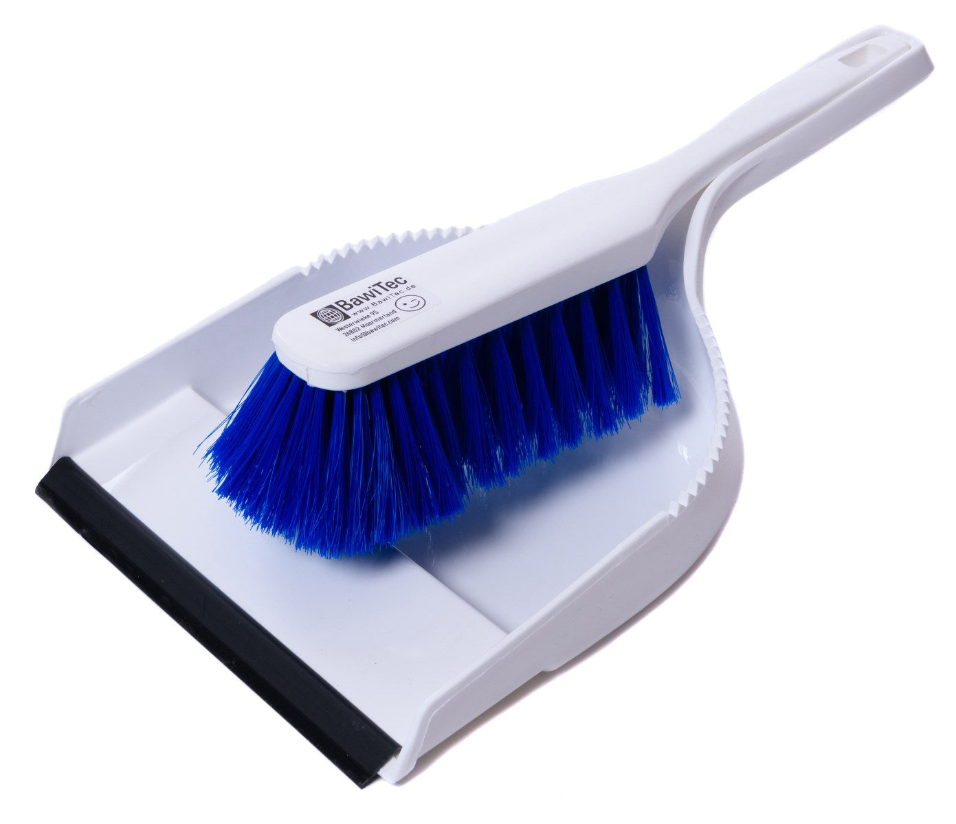 Professional hygiene sweeping set, plastic white blue hand brush and dustpan