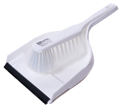Profi Hygiene Kehrgarnitur Kunststoff weiß blau Handfeger und Kehrschaufel