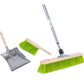 Gartenbesen Set mit Handfeger & Kehrschaufel | Straßenbesen 50/60 cm