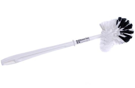 Pack of 20 toilet brushes, toilet brushes with edge cleaner, black and white, replacement brushes, plastic