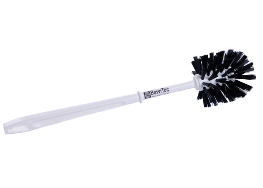 Pack of 25 toilet brushes, black and white replacement brushes, plastic