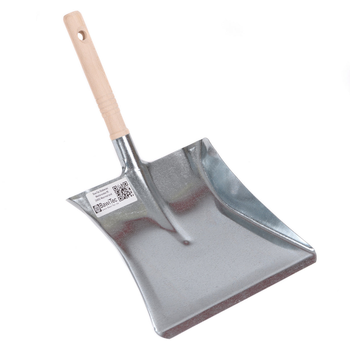 Dustpan standard dustpan galvanized with wooden handle, stable and rob