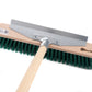 Garden broom street broom 40cm wide with broom handle and metal scraper strip scraper edge