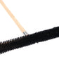 Professional large room broom synthetic hair bristles with wooden handle