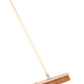 Coconut broom sweeping broom with sturdy wooden handle, robust plant fiber hall broom with broom handle