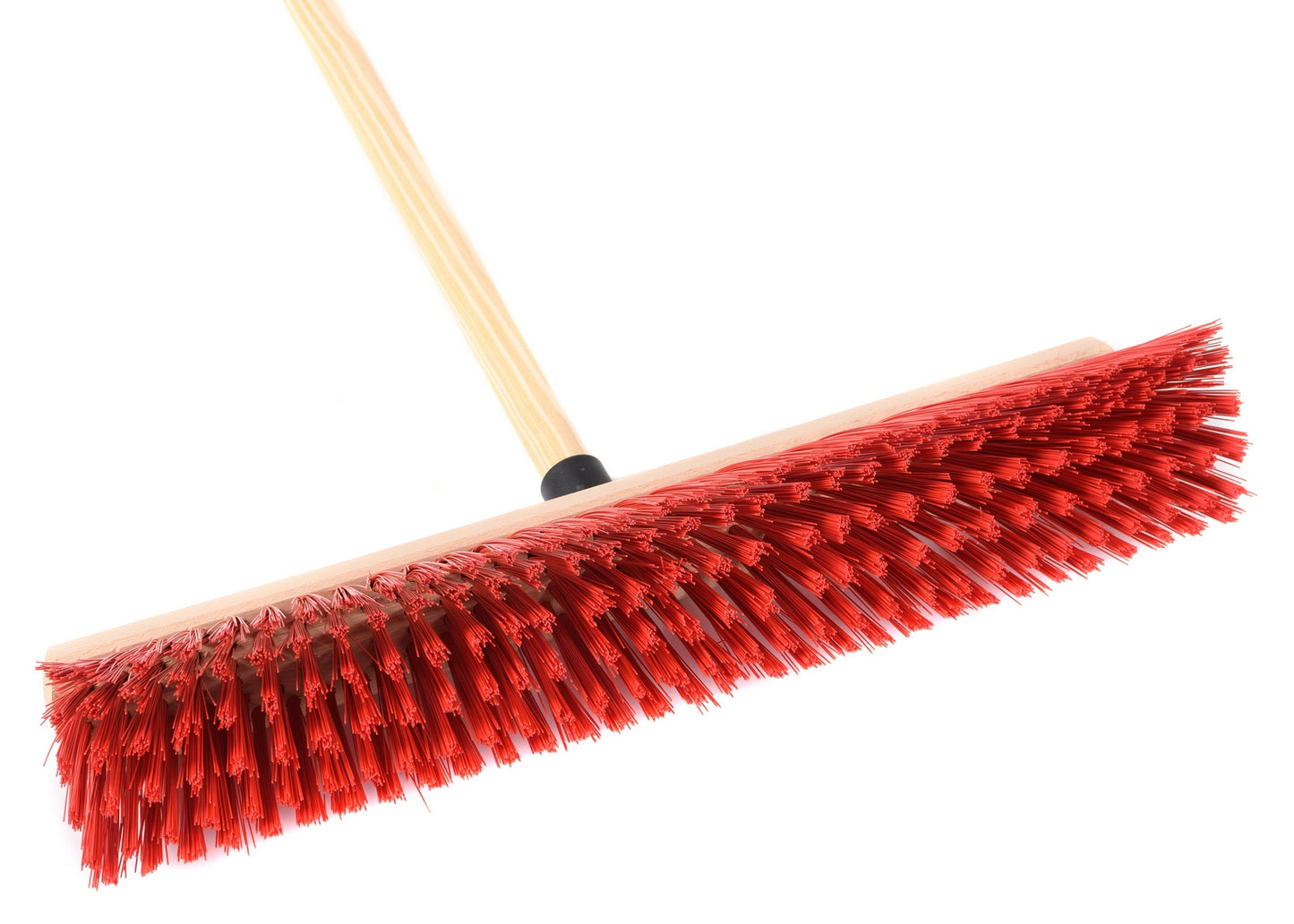 Professional street broom Eralon-Elaston bristles red plastic with handle broom handle workshop broom 
