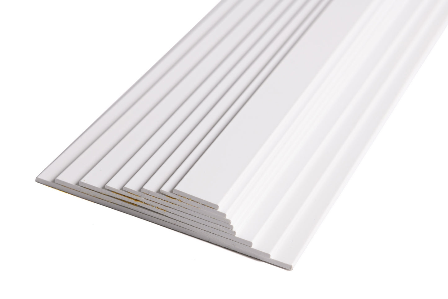 Plastic cover strip flat strip self-adhesive flat profile white for gluing