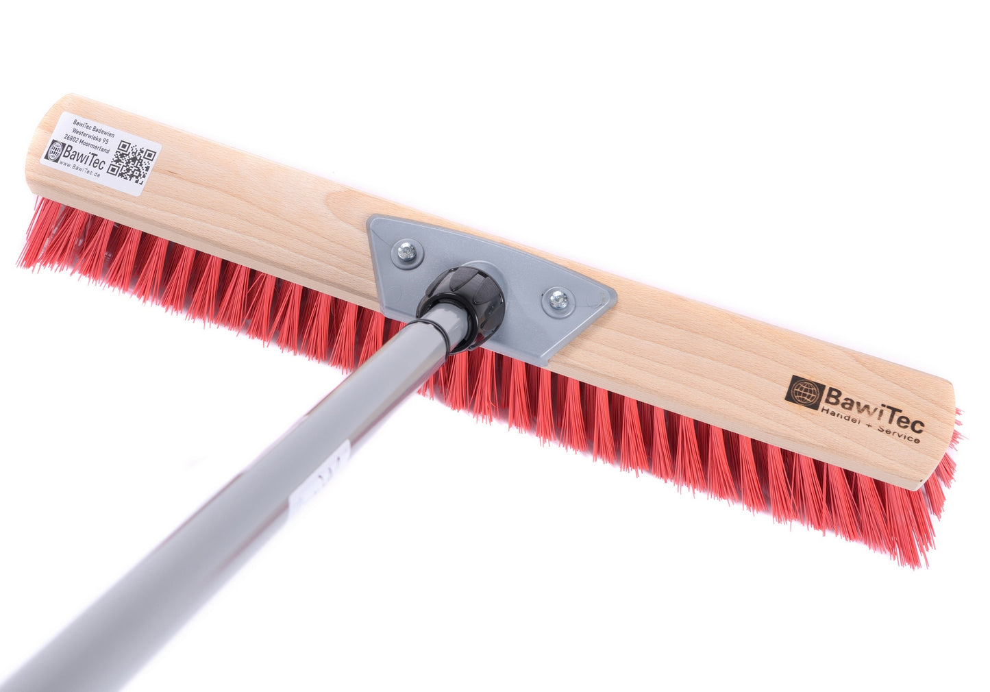 Street broom Elaston plastic bristles red with metal handle telescopic handle extendable sweeping broom broom with handle