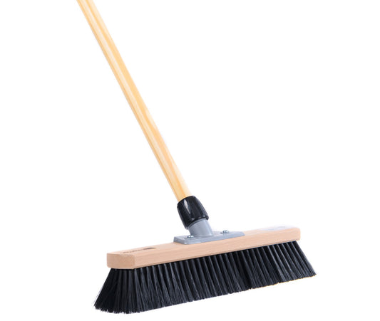 Hall broom XXL room broom with screw holder and matching handle wooden handle broom handle 120cm length