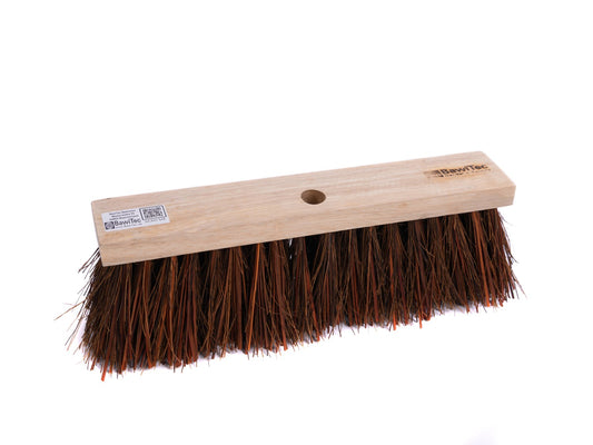 Robust Piassava street broom with handle hole for standard broom handles, without handle 