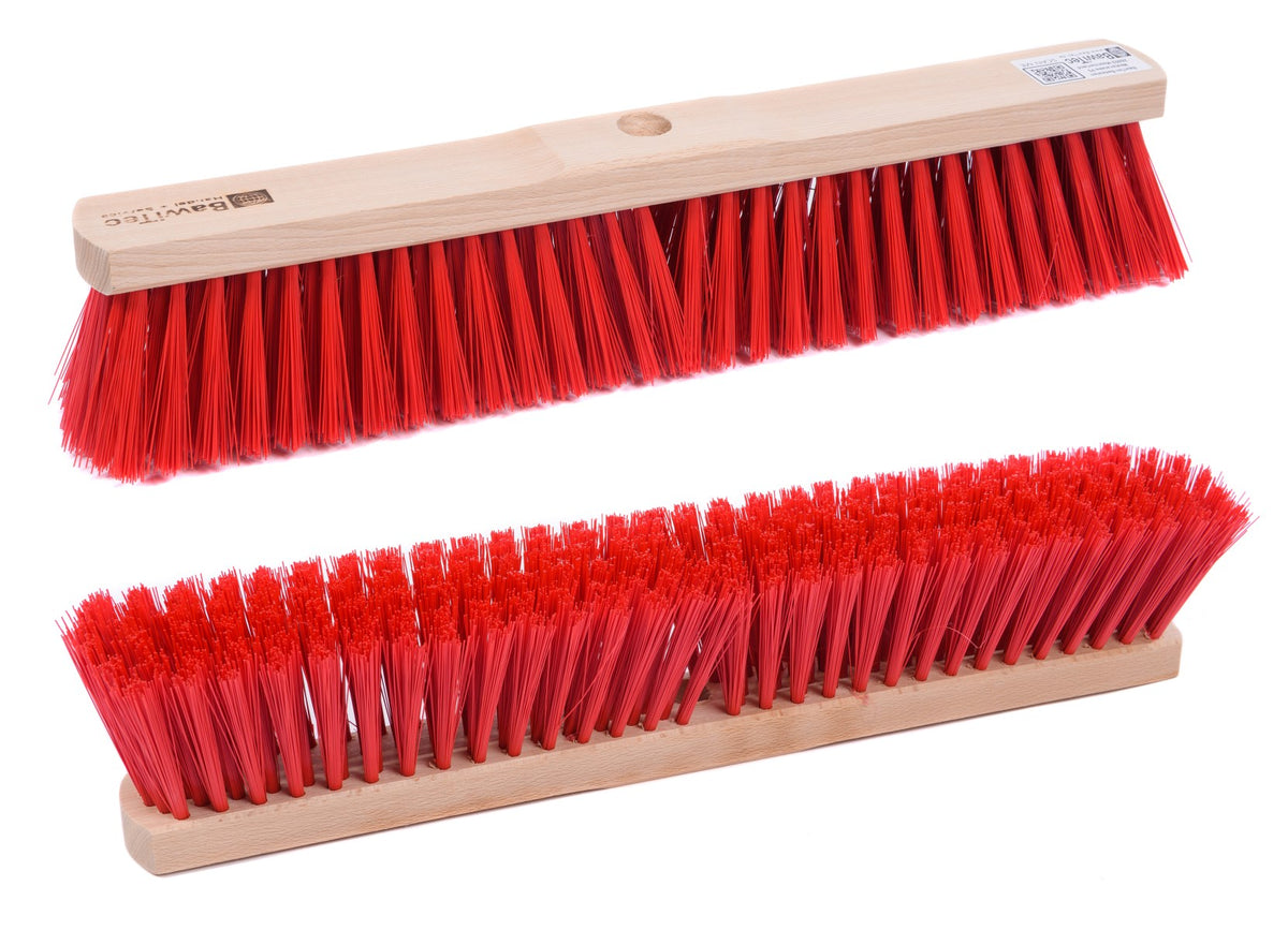 Andreas Bürsten Straßenbesen ELASTON 40 Cm – Roter Hofbesen Mit Holzrücken – Made In Germany
