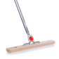 Scrubber 40cm wide polypropylene white with 4-hole change system and metal handle 145cm long