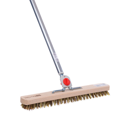 Scrubber 40cm wide UnionMix-hard with 4-hole change system and metal handle 145cm long