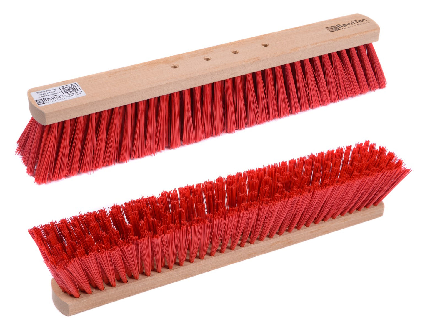 Professional street broom Elaston bristles red with 4-hole change system Broom without handle Scrub broom