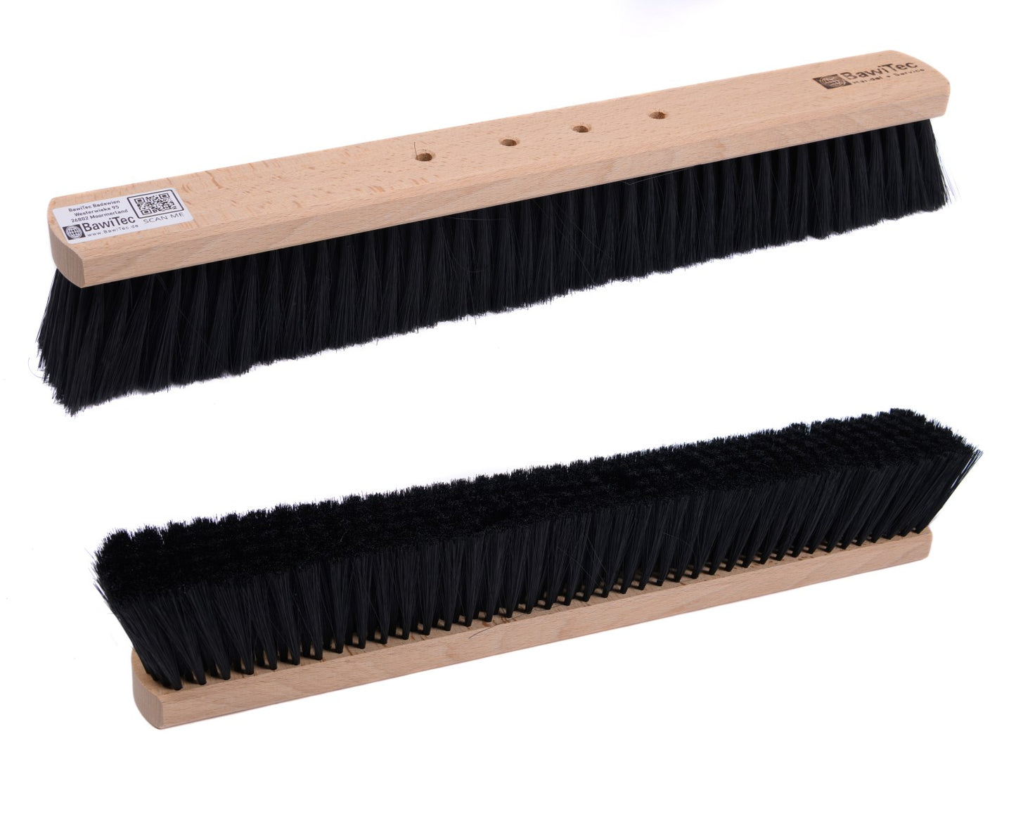 Hall broom synthetic hair bristles black with 4-hole changing system, without handle