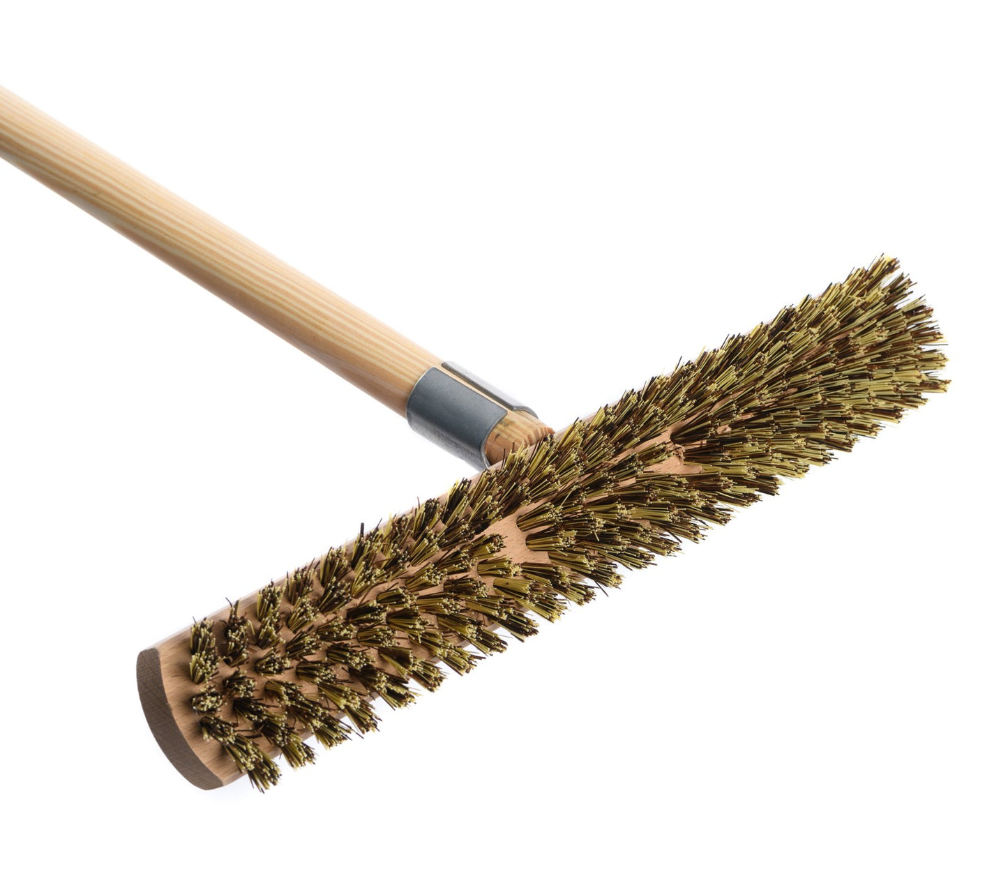 Professional large area scrubber 40cm wide with metal holder and wooden handle 140cm long 