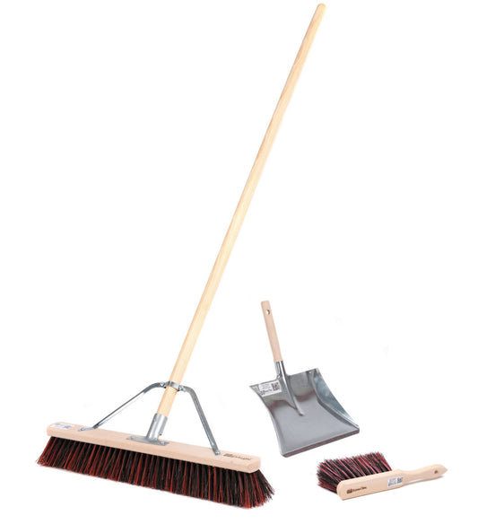 Professional sweeping broom set ArengaMix with handle stabilizer 5 pieces. 