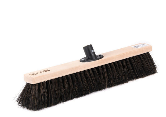 Arenga street broom - fully wet and oil resistant for outdoor use with plastic handle holder