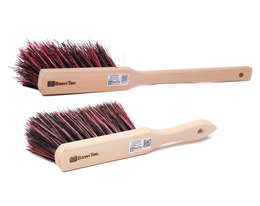 Set of 2 hand brushes ArengaMix bristles 28cm and 43cm long long handle wood bristle mixture 