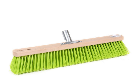 Professional street broom Elaston bristles neon green with metal handle holder broom garden broom without handle