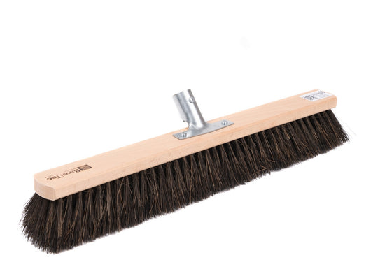 Professional street broom Arenga full bristles, wet and oil resistant with metal handle holder, sweeping broom without handle