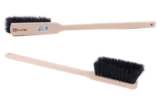 Quality hand brush with long handle 60cm horsehair natural hair bristles safety hand brush