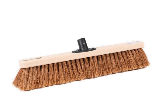Sweeping broom coconut bristles with plastic holder and handle wooden handle natural fiber broom coconut broom