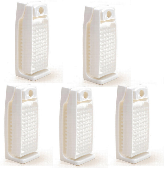 5 Stück Handbürsten Nagelbürsten mit Konsole im Set Kunststoff-Borsten weiß