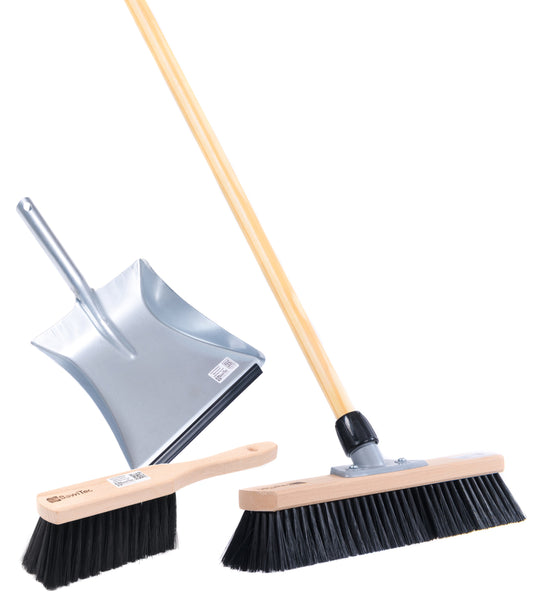 XXL room broom, hall broom, sweeping set/sweeping granite, synthetic hair bristles complete set