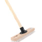 Schmaler Wischer Schrubber 30cm Breit mit Holzstiel 120cm oder 140cm Länge ppn-Kunststoff-Borsten